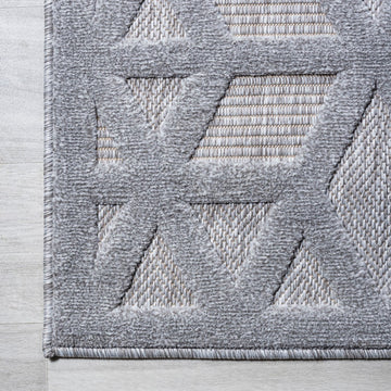 Talaia Neutral Geometric Indoor/outdoor Area Rug